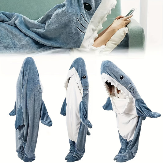 Cozy Fleece Shark Blanket Super Soft Hooded